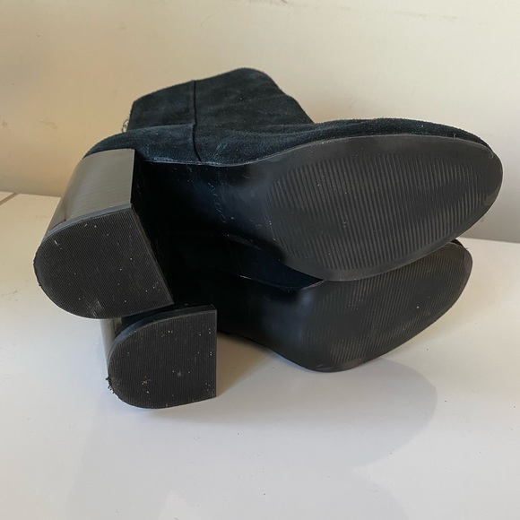 Aldo Suede Block Heel Ankle Boots - size 7 - Picture 5 of 6